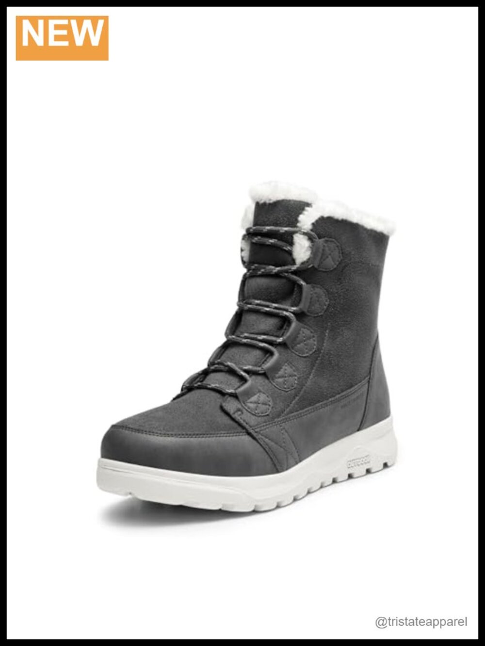 Women's Winter Snow Boots Lace Up Faux Fur Lining Water-Resistant Ankle Booties